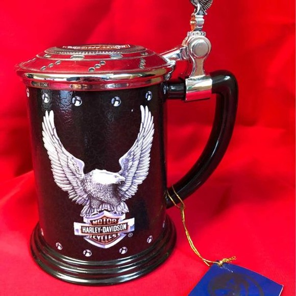 Franklin Mint Harley Davidson Heritage Soft-tail collectible tankard - Picture 2 of 3